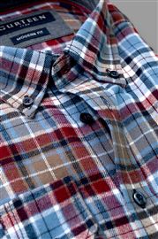 Langley Salmon Checked Cotton Shirt