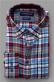 Langley Salmon Checked Cotton Shirt