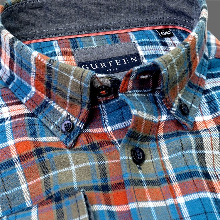 Langly Terraccota Checked Cotton Shirt