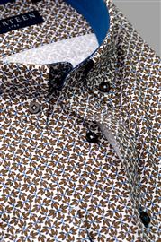 Virginia Brown Patterned Shirt