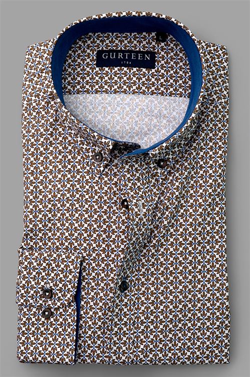 Virginia Brown Patterned Shirt