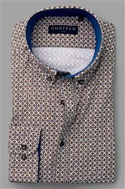 Virginia Brown Patterned Shirt