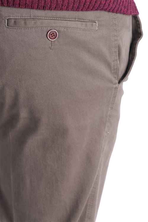 Ryde Dark Stone Stretch Cotton Chino Trouser