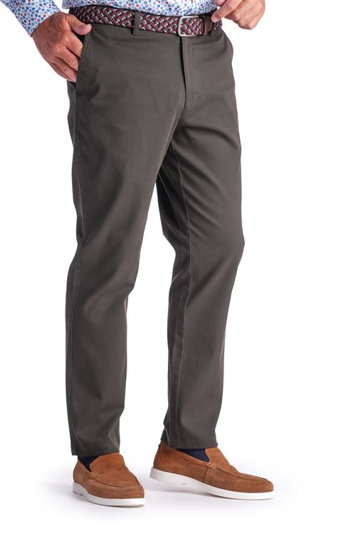 Ryde Olive Stretch Cotton Chino Trouser