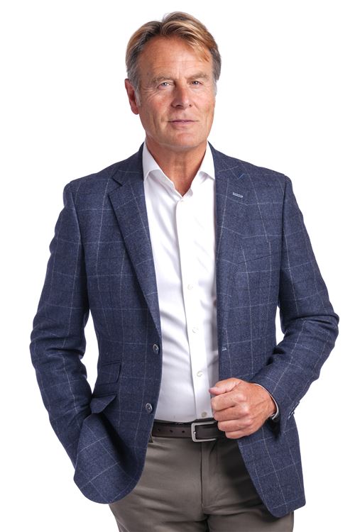 Corsham Blue Check  Wool Jacket