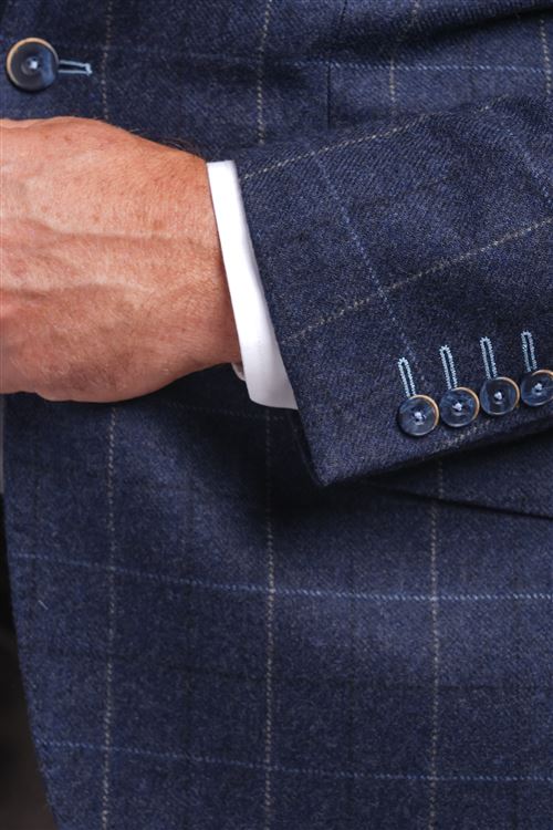Corsham Blue Check  Wool Jacket
