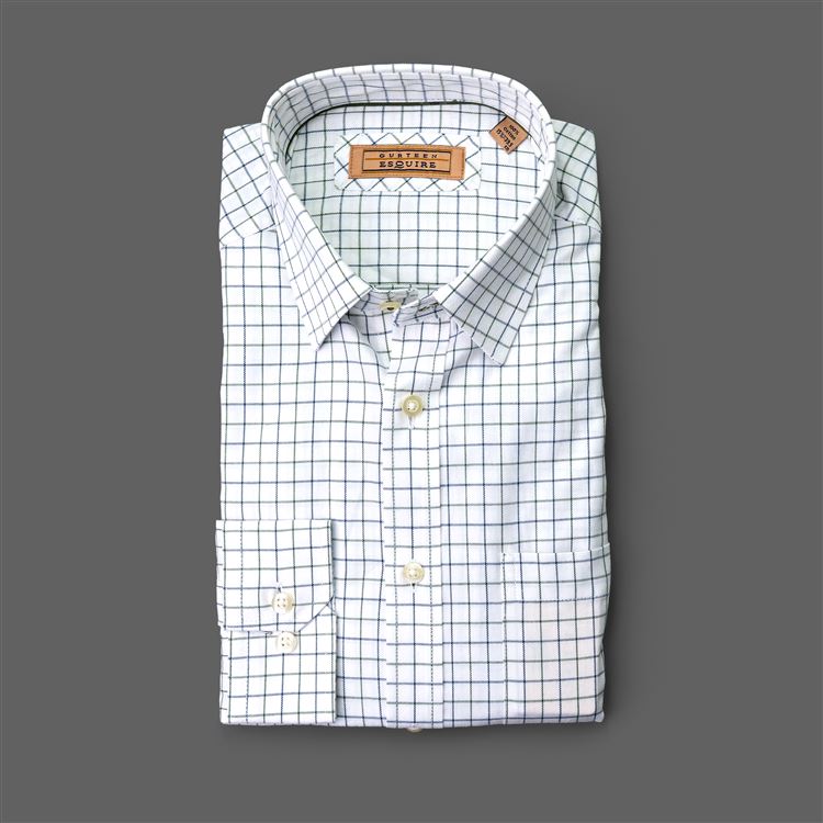 Cumbria Brushed Cotton Olive Check Shirt