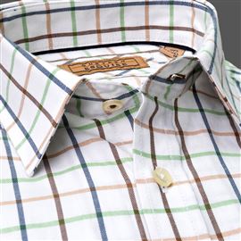 Cumbria Brushed Cotton Air Force Blue Check Shirt