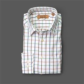 Cumbria Brushed Cotton Air Force Blue Check Shirt