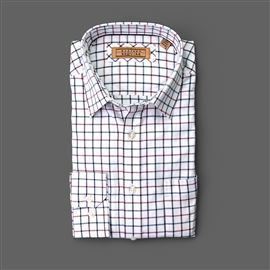 Cumbria Brushed Cotton Navy Check Shirt