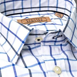 Cumbria Brushed Cotton Cobalt Check Shirt
