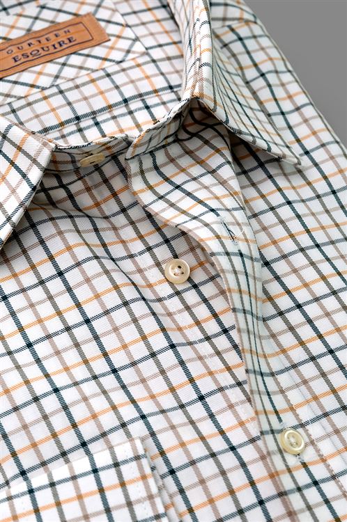Cumbria Olive Check Brushed Cotton Shirt