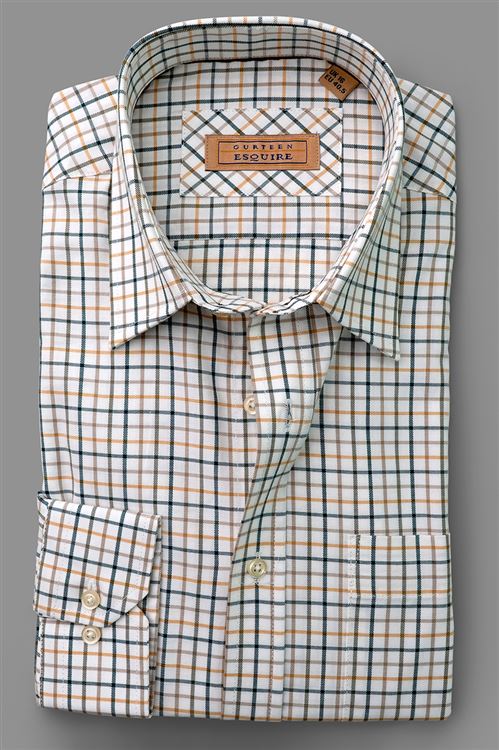 Cumbria Olive Check Brushed Cotton Shirt