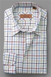 Cumbria Cornflower Check Brushed Cotton Shirt