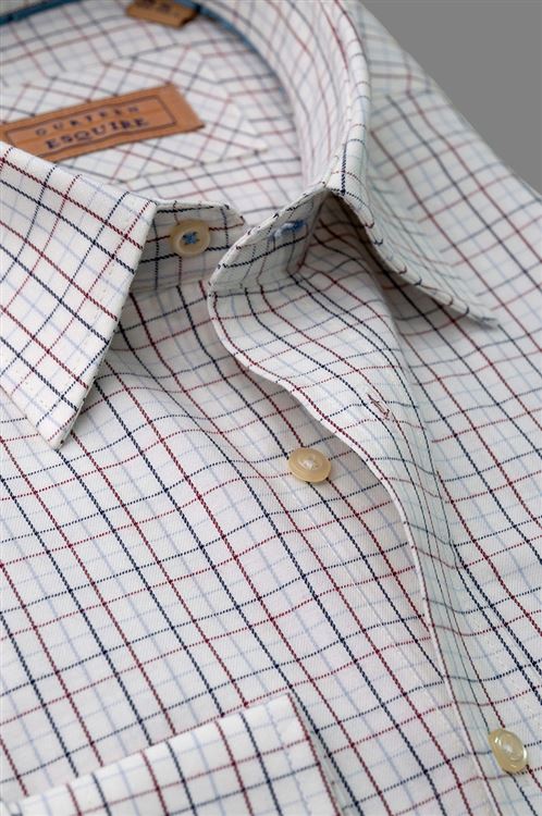 Cumbria Powder Blue Check Brushed Cotton Shirt