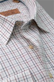Cumbria Powder Blue Check Brushed Cotton Shirt
