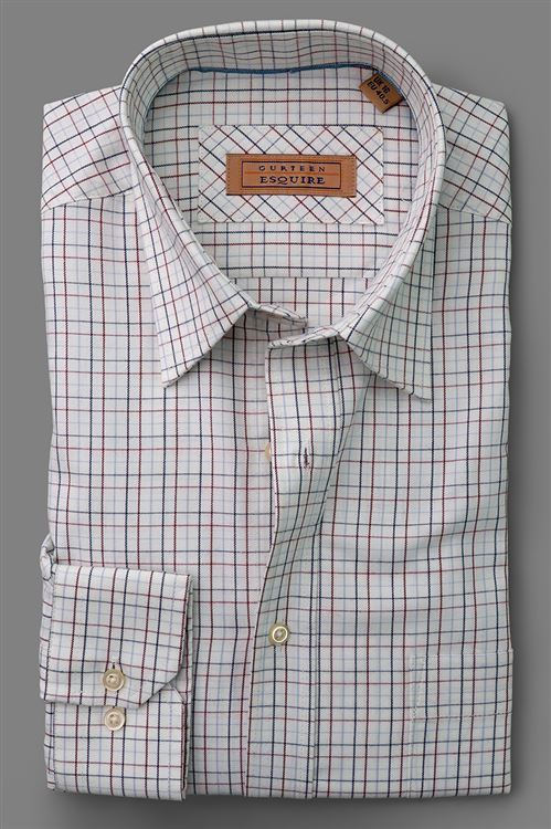 Cumbria Powder Blue Check Brushed Cotton Shirt