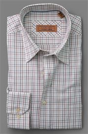 Cumbria Powder Blue Check Brushed Cotton Shirt