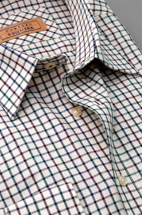 Cumbria Wine Check Brushed Cotton Shirt
