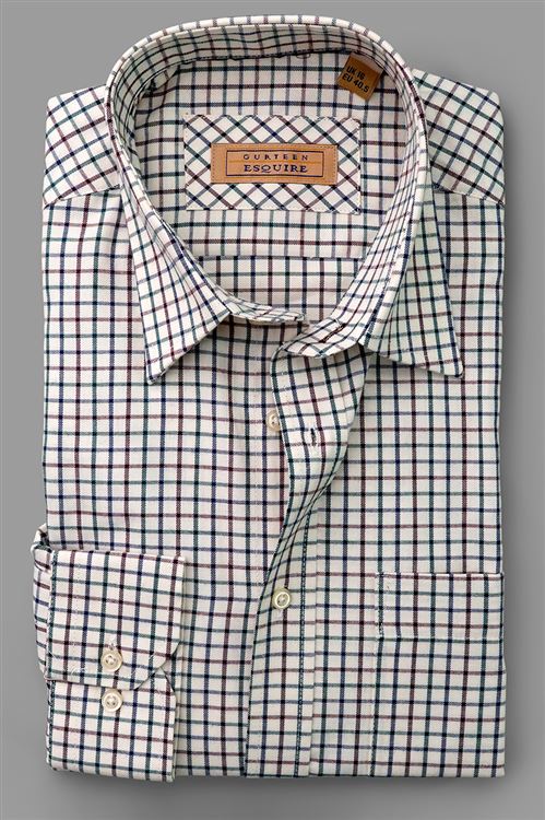 Cumbria Wine Check Brushed Cotton Shirt