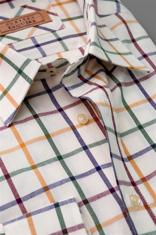 Cumbria Purple Check Brushed Cotton Shirt