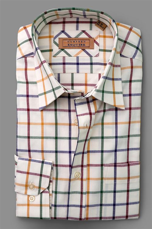 Cumbria Purple Check Brushed Cotton Shirt