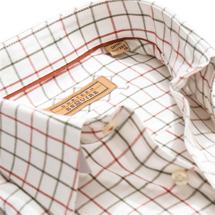 Cumbria Brushed Cotton Coffee Check Shirt