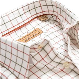 Cumbria Brushed Cotton Coffee Check Shirt