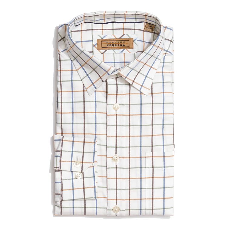 Cumbria Brushed Cotton Conker Check Shirt