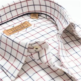 Cumbria Brushed Cotton Burgandy Check Shirt
