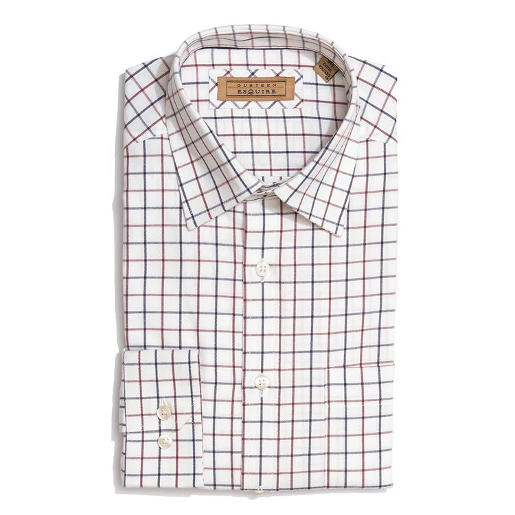 Cumbria Brushed Cotton Burgandy Check Shirt