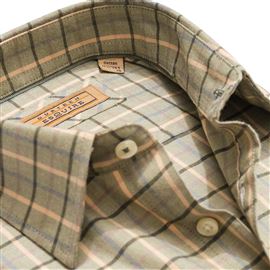 Cumbria Brushed Cotton Coral Check Shirt