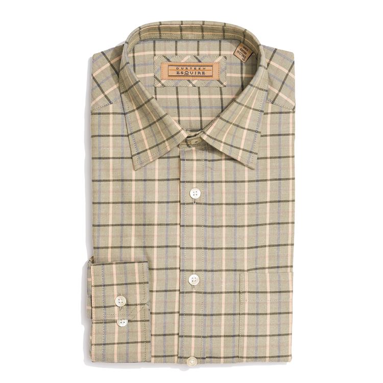 Cumbria Brushed Cotton Coral Check Shirt
