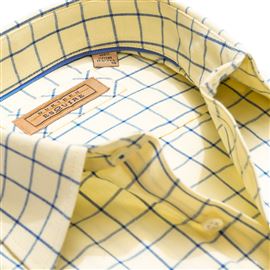 Cumbria Brushed Cotton Lemon Check Shirt