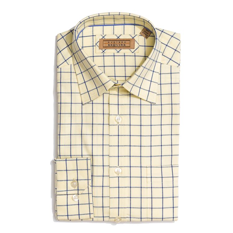 Cumbria Brushed Cotton Lemon Check Shirt