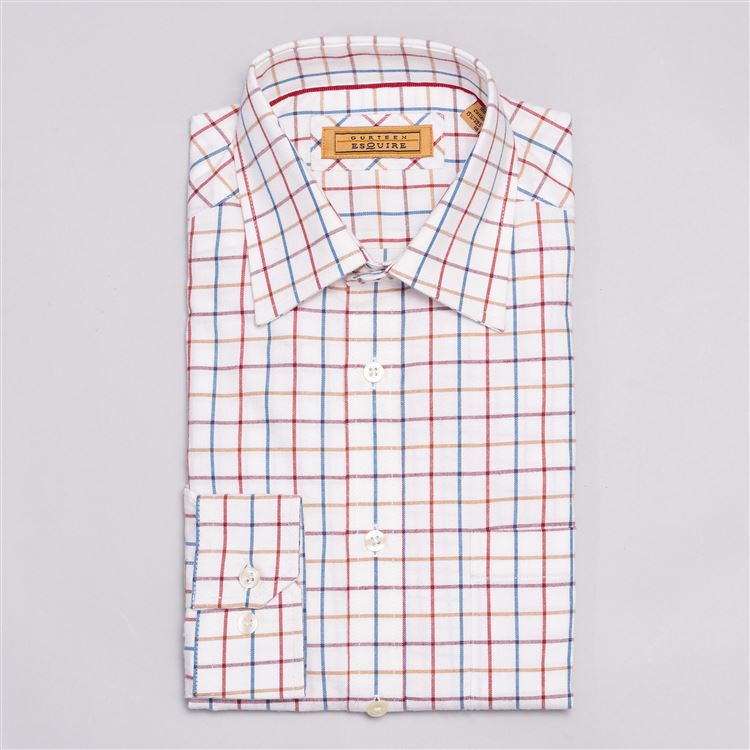 Cumbria Teal Brushed Cotton Check Shirt