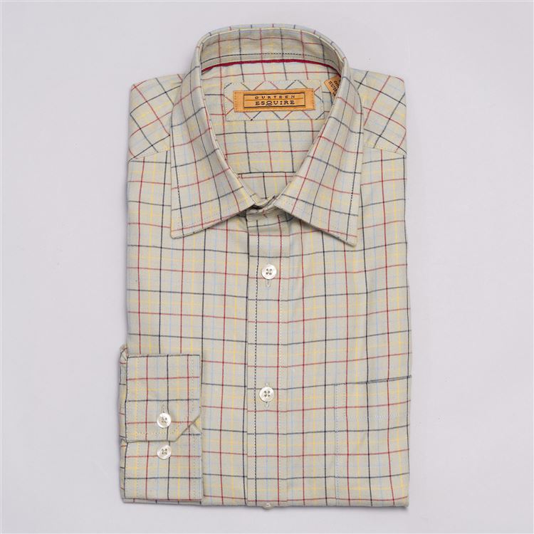 Cumbria Green Brushed Cotton Check Shirt
