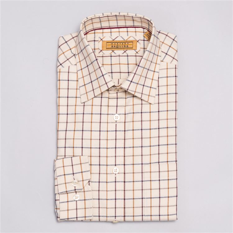 Cumbria Corn Brushed Cotton Check Shirt