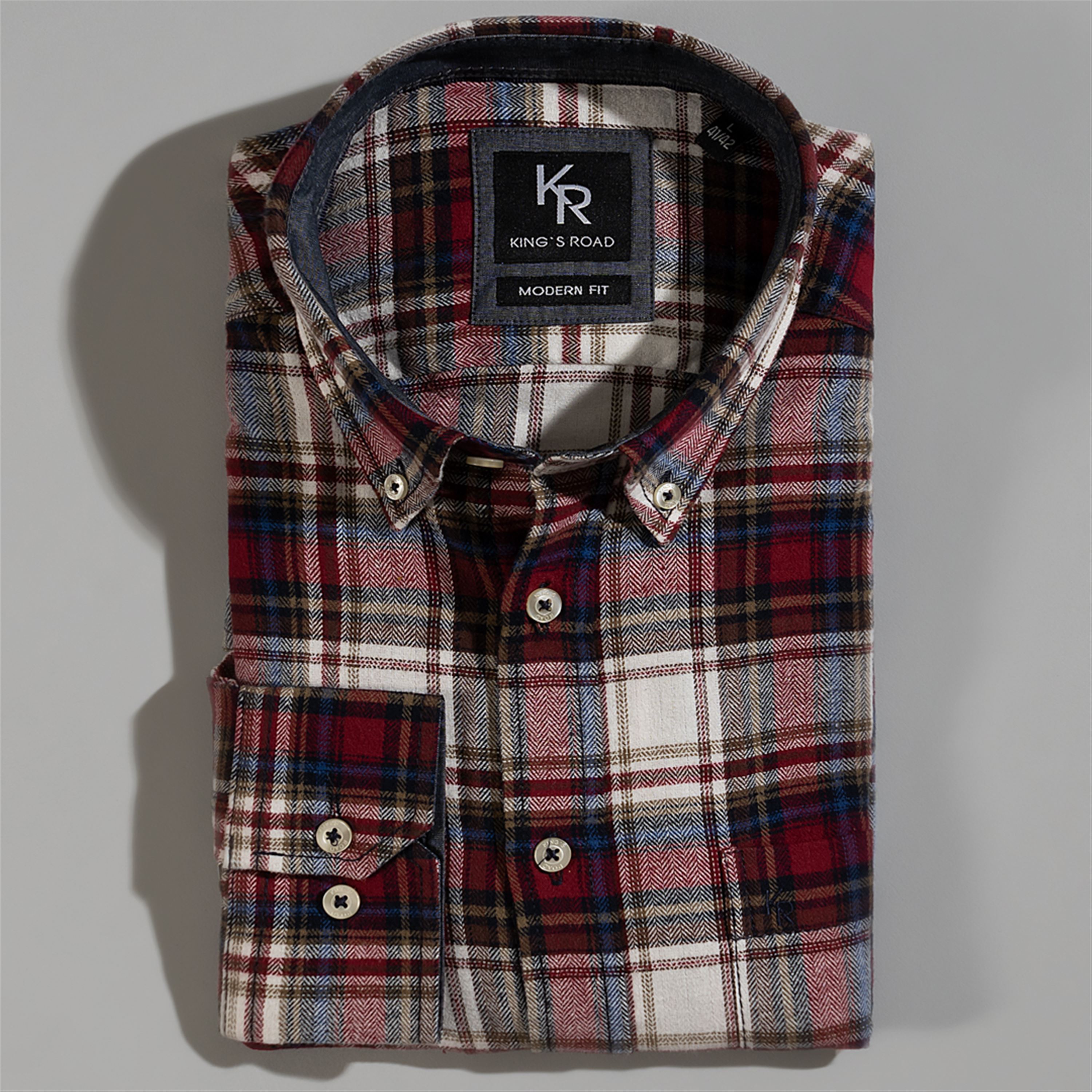 Red Check Cropped Shirt