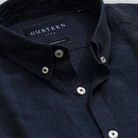 Florence Navy Linen Shirt