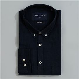 Florence Navy Linen Shirt