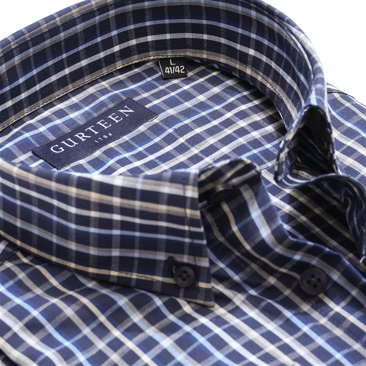 Jasper Navy Check Shirt