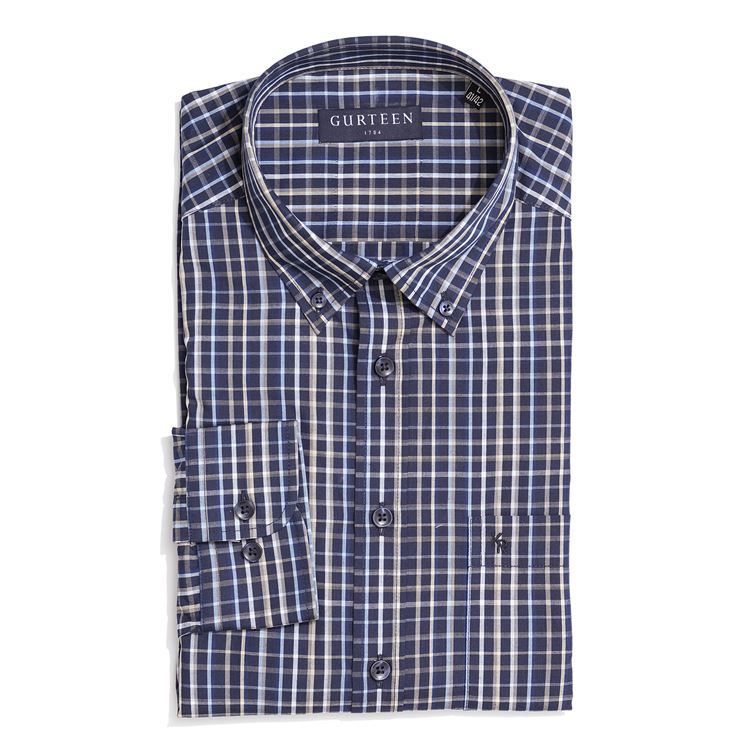 Jasper Navy Check Shirt