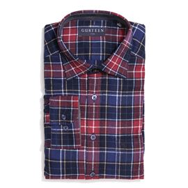 Barnaby Salmon Cotton Check Shirt