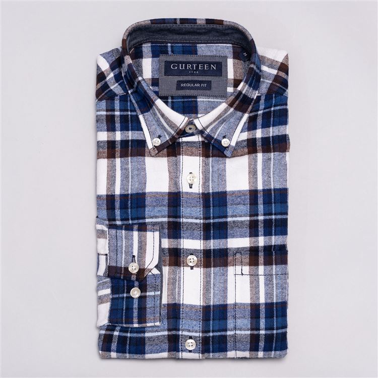 Barnaby Chino Check Linen Shirt