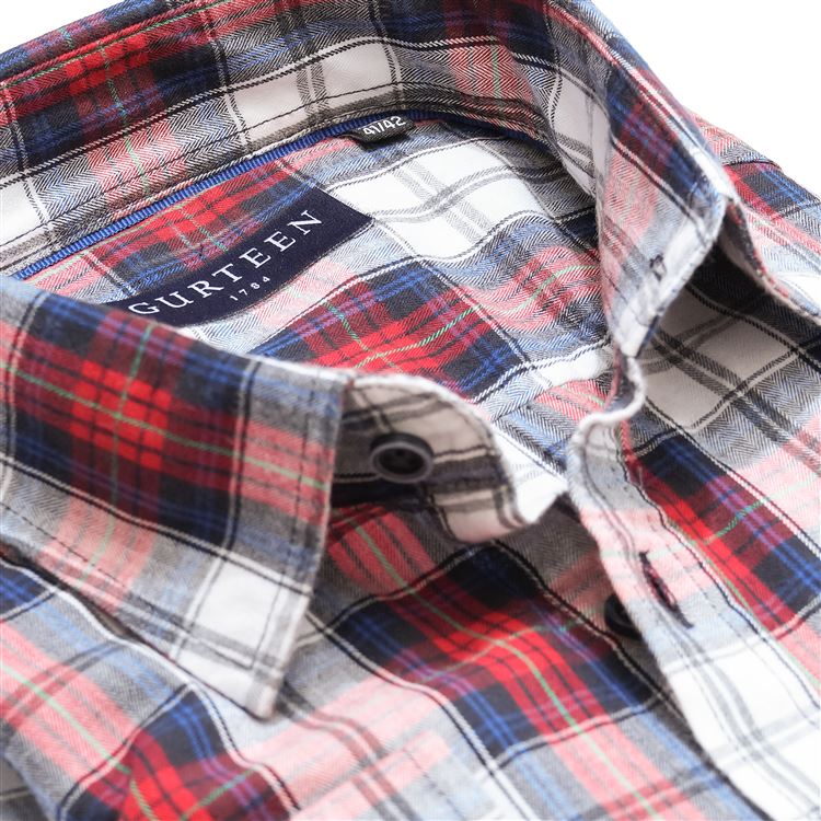 Heywood Salmon Cotton Check Shirt