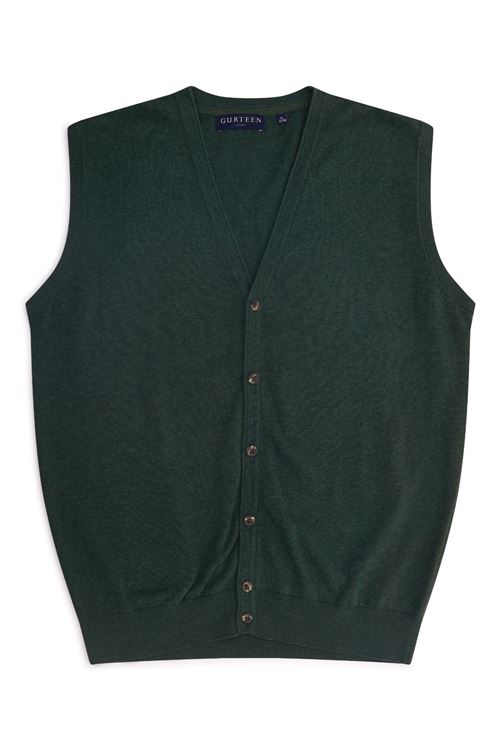 Chepstow Green Sleeve Less Cardigan
