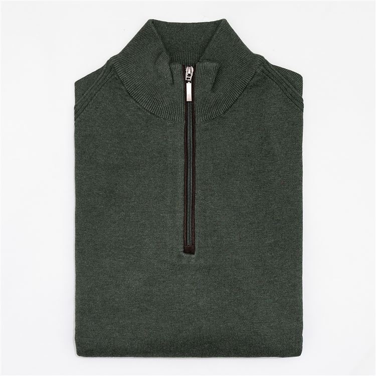 Norfolk Olive Cotton Jumper
