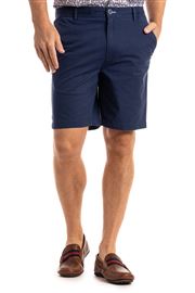 Ridgway Dark Blue Elasticated Stretch Cotton Short