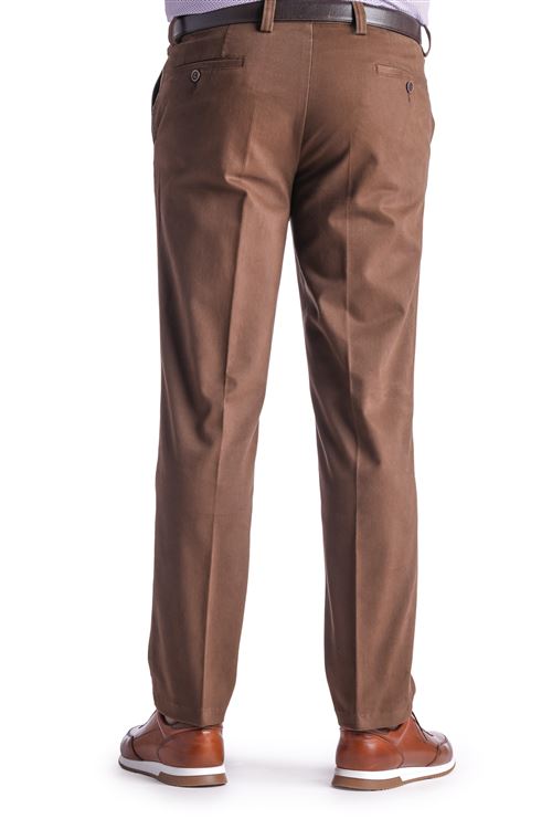 Ladbrook Autumn Stretch Cotton Conker Chino Trouser